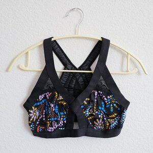 Free People Movement Liza Printed Multicolor Mosaic Sports Bra XS